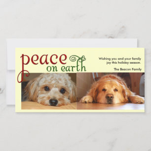Peace on earth holiday card