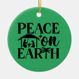 Peace on Earth Holiday Christmas Ornament