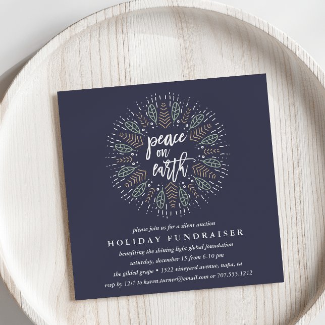 Peace on Earth | Holiday Fundraiser Invitation (Creator Uploaded)