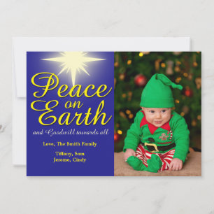 Peace on Earth Holiday Photo Card