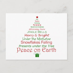 Peace on Earth Holiday Postcard