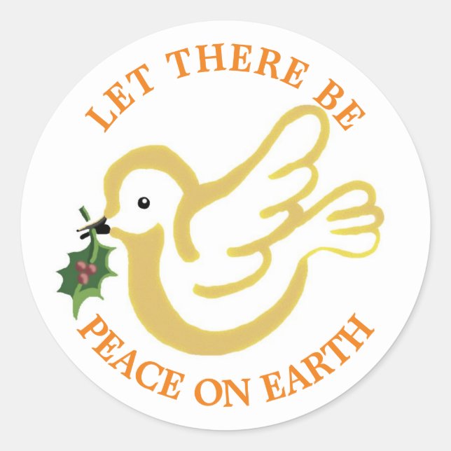 Peace on Earth Magnet Classic Round Sticker (Front)