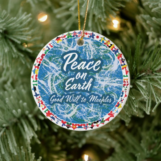 Peace on Earth Meeples Ornament (Tree)
