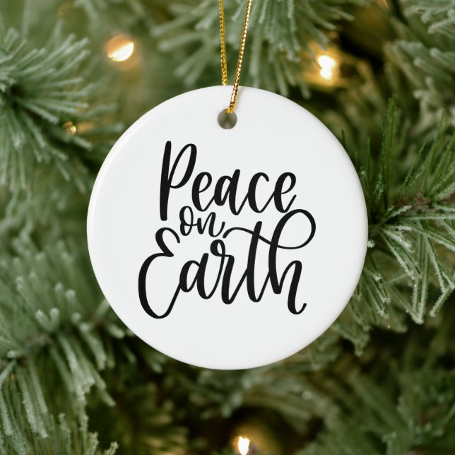 Peace On Earth Modern Christian Christmas Tree Ceramic Tree Decoration (Tree)