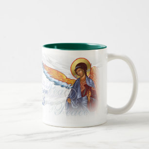 "Peace on Earth" mug with angels