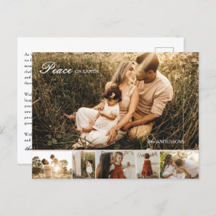 Peace on Earth Multi-Photo Christmas Postcard