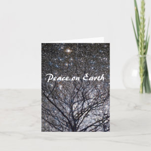 Peace on Earth Nature Stars Christmas Card