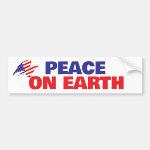 PEACE on earth not war warmonger deep-state Bumpe Bumper Sticker