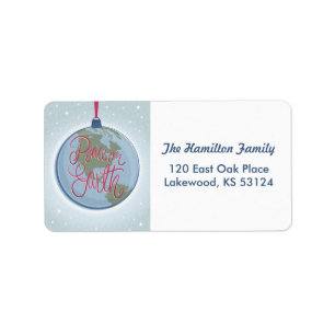Peace on Earth Ornament Address Label