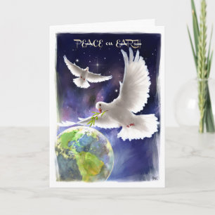 Peace on Earth. Peace Doves Holiday Cards