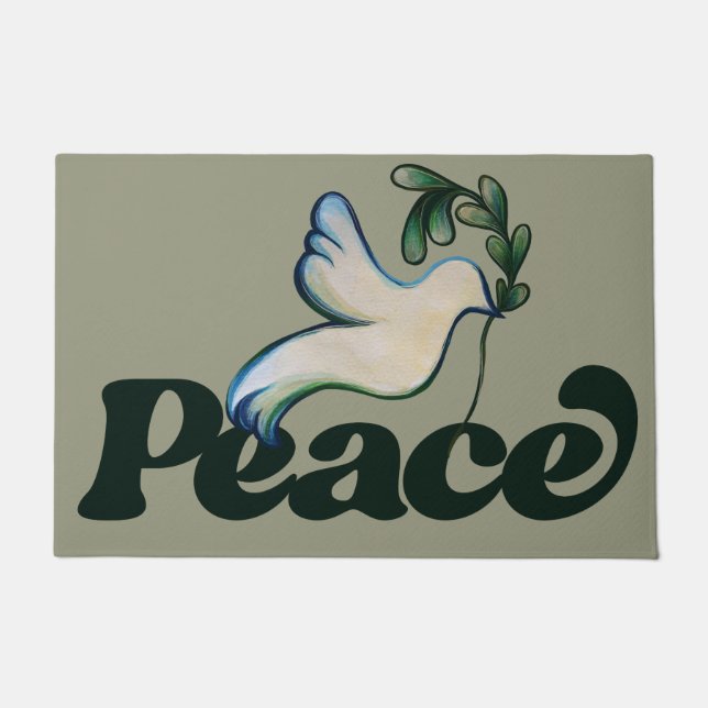 Peace on Earth Peaceful world design               Doormat (Front)