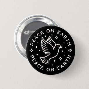 Peace on earth peacemaker activist 6 cm round badge