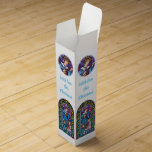 Peace on Earth Pre-Raphaelite bottle gift box. Wine Gift Box<br><div class="desc">Peace on Earth Pre-Raphaelite style Christmas / New Year bottle gift box. Featuring illustrations in water colour and coloured pencil, of a stained glass design after Burne Jones. This gift box can be given at Christmas time or the New Year. Add your own message or name to the bag if...</div>