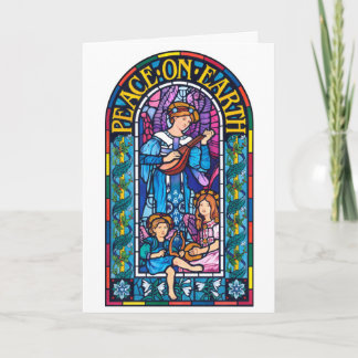 Peace on Earth Pre-Raphaelite style Christmas card