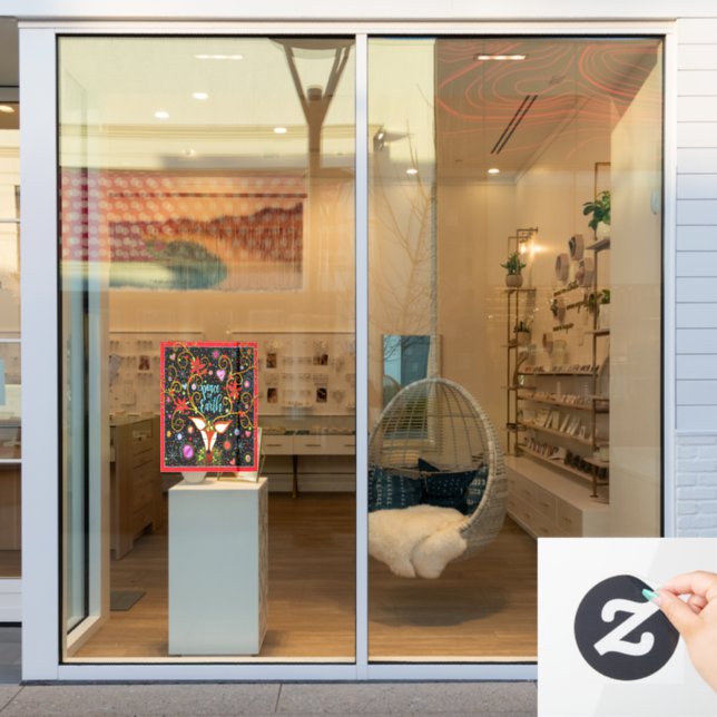 Peace on Earth Reindee! “Inspirivity” Window Cling (Store Window)