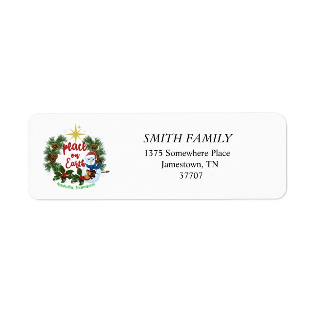 Peace on Earth Return Address Label (Front)