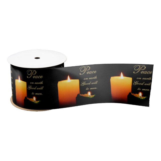 Peace on Earth Ribbon Satin Ribbon (Spool)