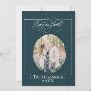 Peace On Earth Script Holiday Card