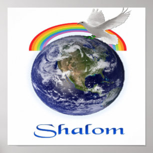 Peace on Earth Shalom products Poster