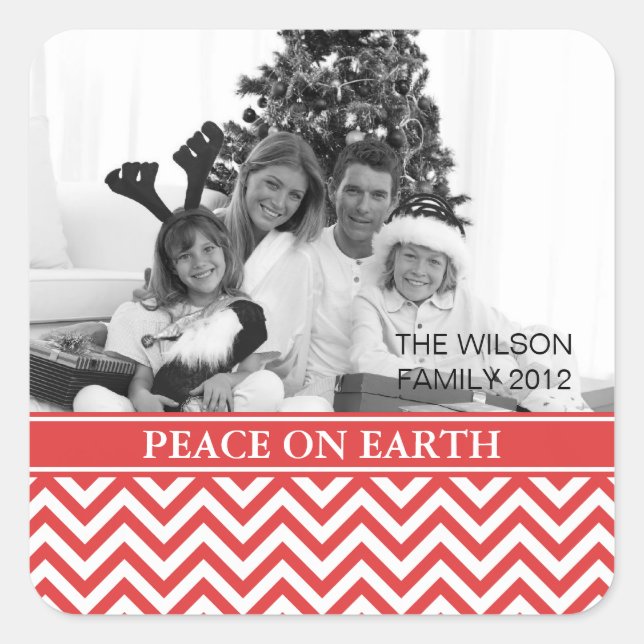 Peace on Earth Square Sticker (Front)