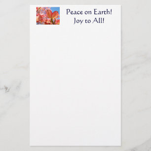 Peace on Earth! stationery Joy to All! Dogwoods