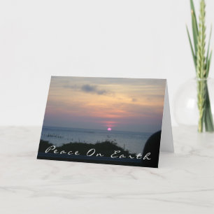 Peace on Earth Sunset Holiday Card