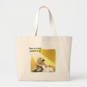 Peace on Earth...Tote Bag. Large Tote Bag
