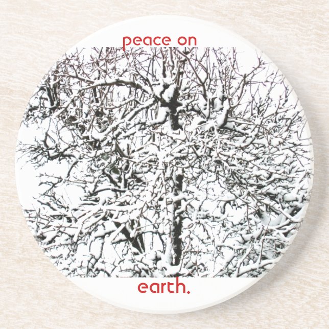 peace on earth tree coaster (Front)