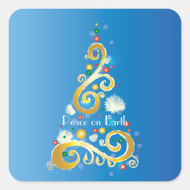 Peace on Earth V Square Sticker (Front)