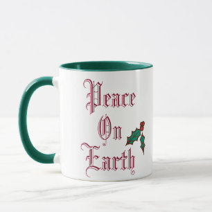 Peace On Earth Vintage Christmas Mug