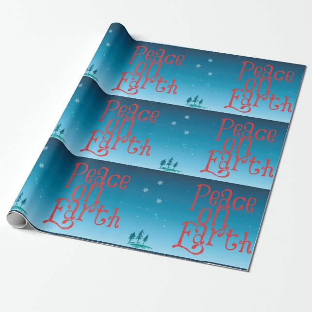 Peace on Earth Wrapping Paper (Unrolled)