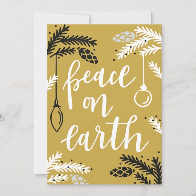 Peace on Earth Write Your Own Message Holiday Card (Front)