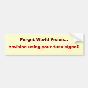 peace on the road bumper sticker