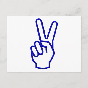 Peace or V for Victory Postcard