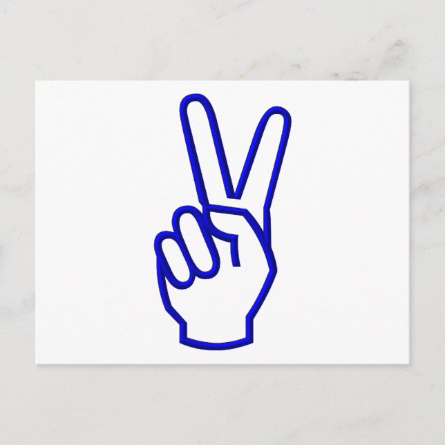 Peace or V for Victory Postcard (Front)
