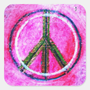 ...peace...original art by healingcolors... square sticker