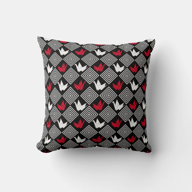 Peace Orizuru Pattern Cushion (Front)