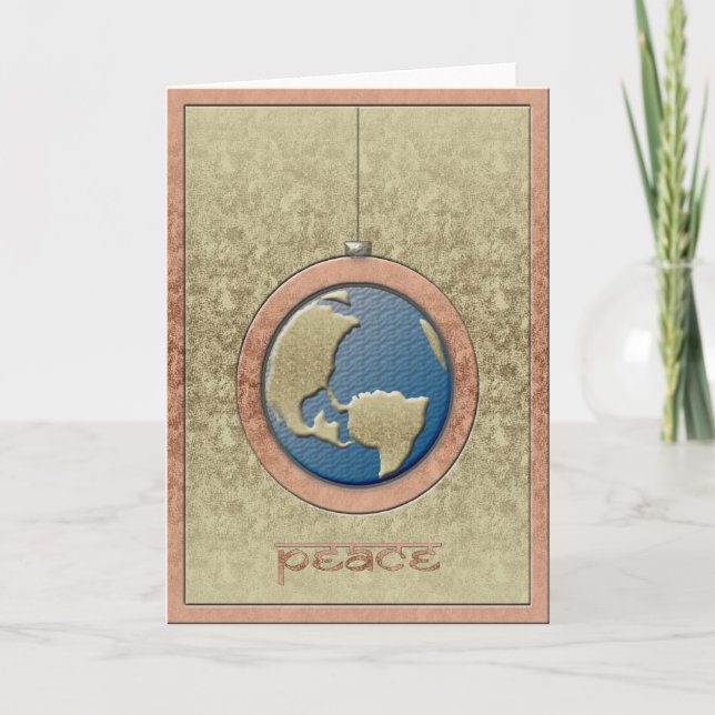 Peace Ornament Christmas Card (Front)