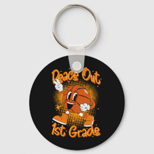 Peace Out 1st First Grade Graduation Last Day Of S Key Ring