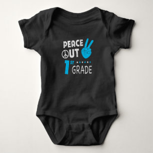 Peace Out 1st Grade Back To School Last Day Kids Baby Bodysuit