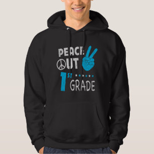 Peace Out 1st Grade Back To School Last Day Kids Hoodie