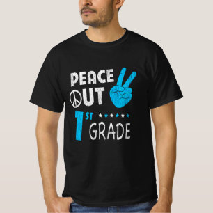 Peace Out 1st Grade Back To School Last Day Kids  T-Shirt