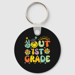 Peace Out 1st Grade Cl Of 2025 Goodbye Graduation Key Ring