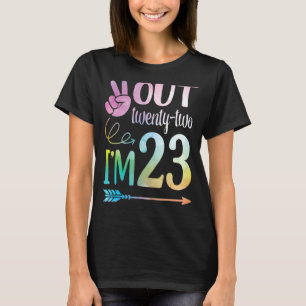 Peace Out 22 I'm 23 Years Old Born In 1999 Happy M T-Shirt