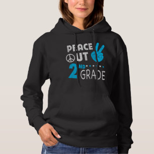 Peace Out 2nd Grade Back To School Student Gift Hoodie