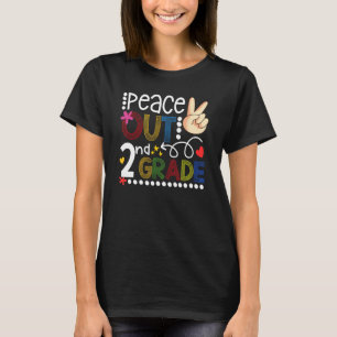 Peace Out 2nd Grade Class Of 2023 Teacher Student T-Shirt
