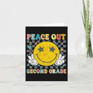 Peace Out 2nd Grade Graduation Last Day School Sec Card