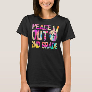 Peace Out 2nd Grade Happy Last Day Of School Tie D T-Shirt