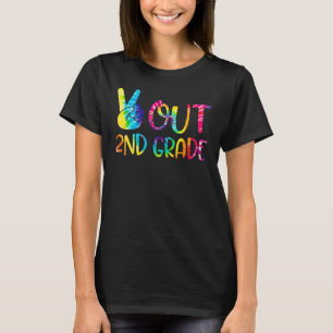 Peace Out 2nd Grade Happy Last Day Of School Tie D T-Shirt