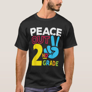 Peace Out 2nd Grade Last Day of School Teacher Gir T-Shirt